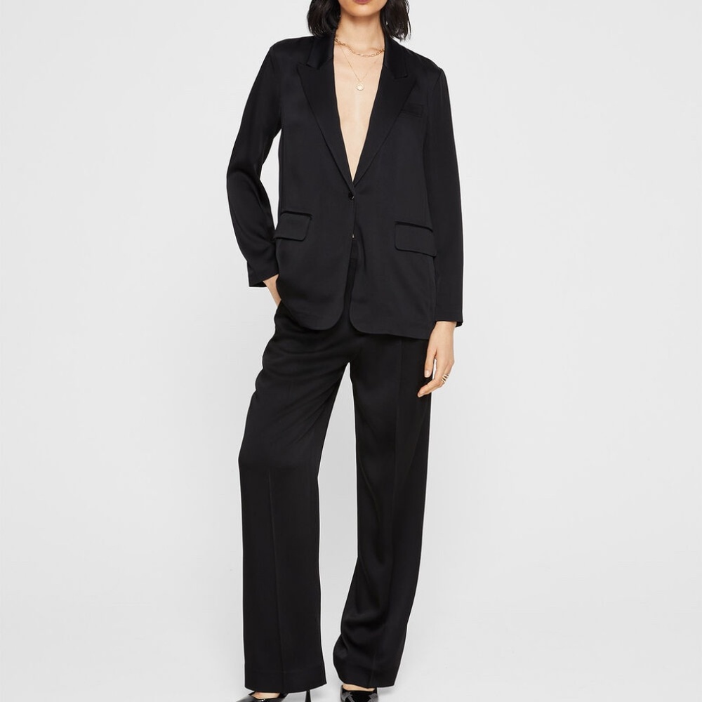 High-Rise Tuxedo Trouser - New With Tags - NEVER WORN - Black